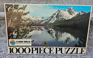 Vintage SUN VALLEY LAKE COLUMBIA Puzzle by Fairchild, 1000 Pieces, 27 x 19"